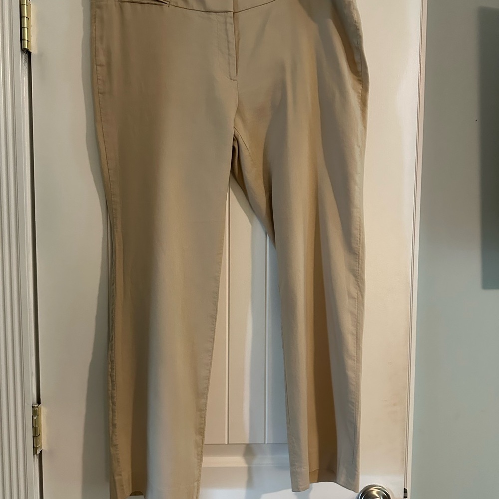 LOFT Tan Straight Leg Pants